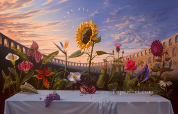 ファンタジー Painting - 花の最後の晩餐 ファンタジー